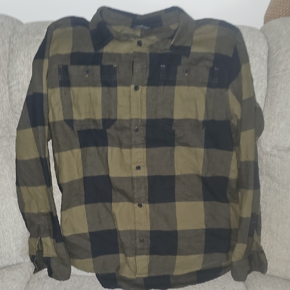 Alpine Olive and Black Checkered Shirt